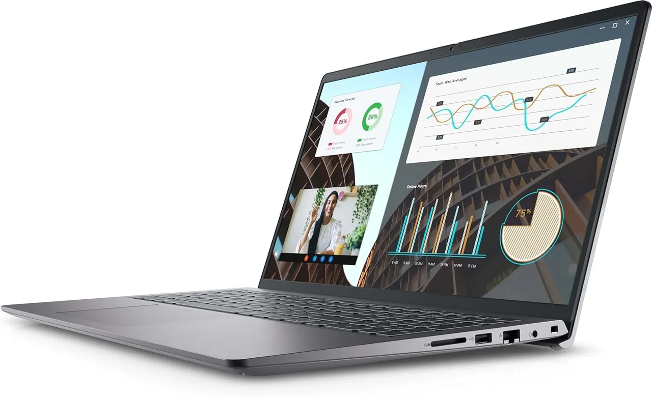 Dell لابتوب Vostro 3530، شاشة 15.6" 1920x1080 FHD، معالج Core i7-1355U - قرص 1TB SSD - ذاكرة 16GB RAM، 10 أنوية 1.70@ 5 GHz، نظام Win 11 Pro، أسود