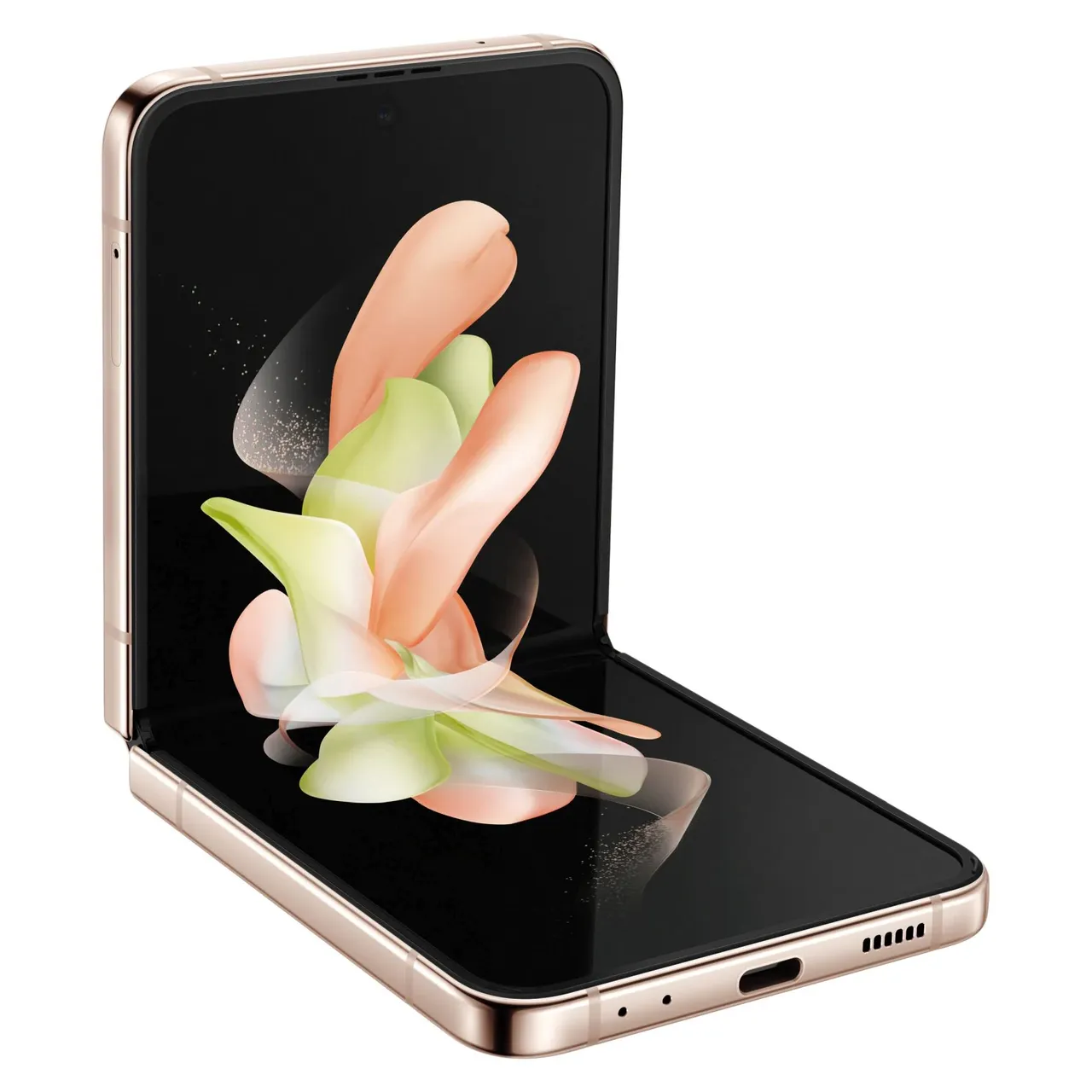 samsung Galaxy Z Flip4 بشريحة واحدة، ذاكرة 8GB RAM وتخزين 128GB ودعم 5G، ذهبي وردي
