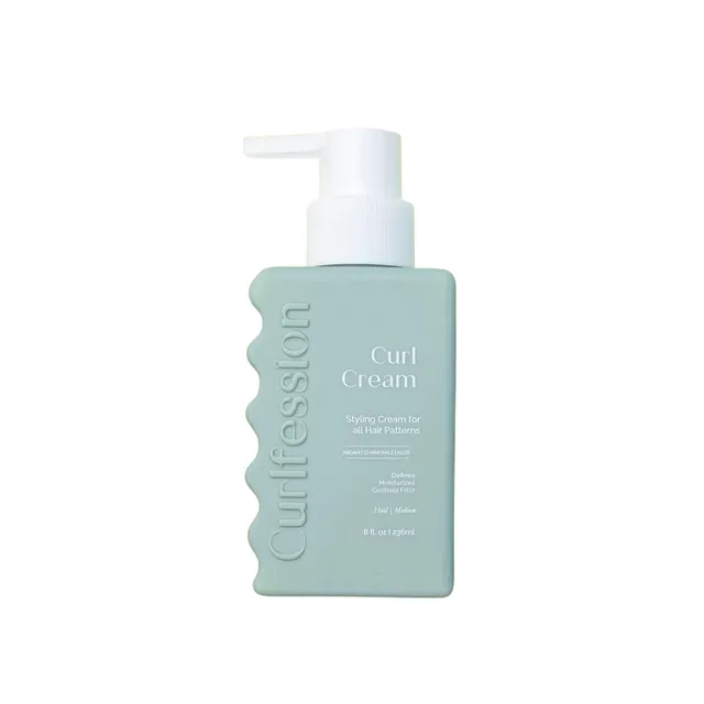 CURLFESSIONCurl Cream for Curly Hair Defines and Moisturizes Curls And Waves Controls Frizz- 8 Fl. Oz.