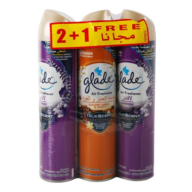 Glade 2 Lavender + 1 Elegant Amber Oud Air Freshener