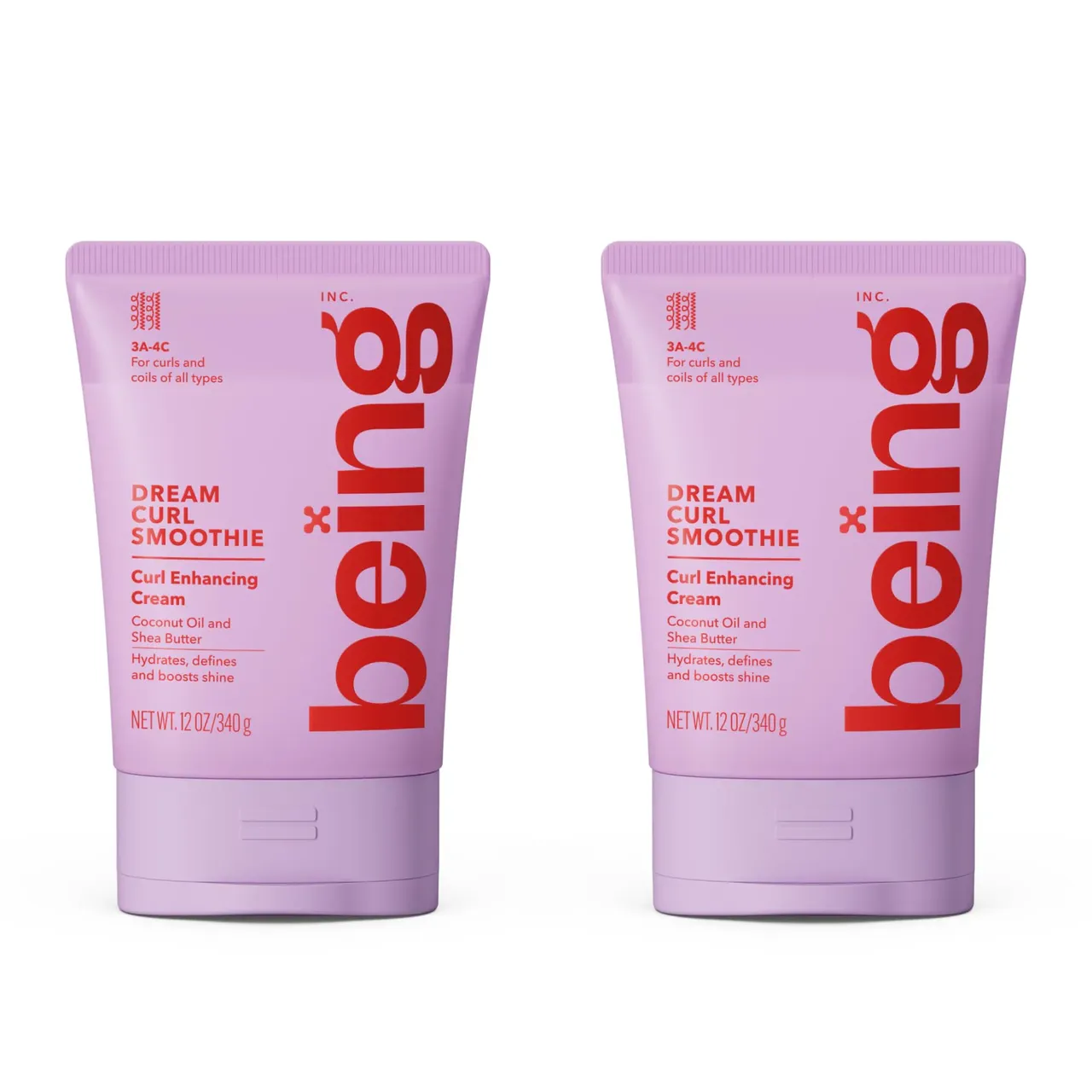 Being Inc كريم تعزيز التجعيدات being DREAM CURL SMOOTHIE بزيت جوز الهند وزبدة الشيا 12 OZ