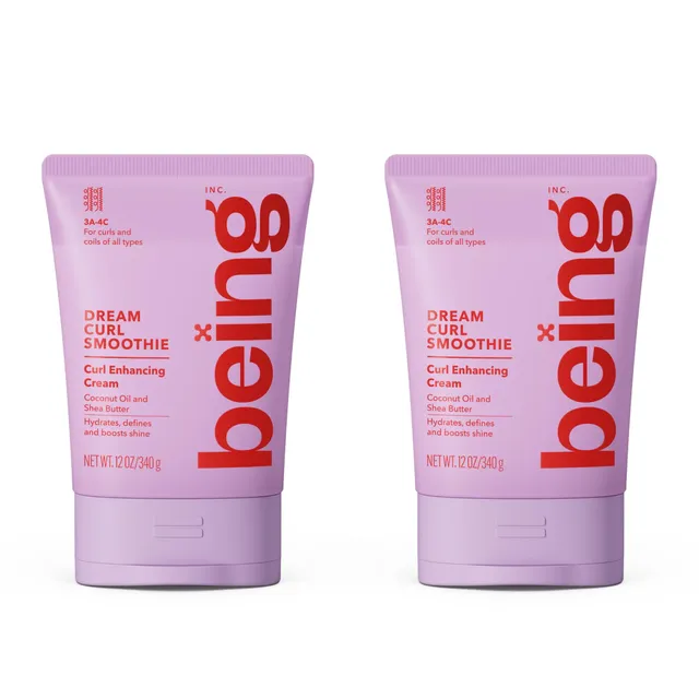 Being Inc being DREAM CURL SMOOTHIE Curl Enhancing Cream with Coconut Oil and Shea Butter 12 OZ