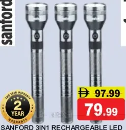 sanford 3In1 Rechargeable Led Light SF6181SLC Lc