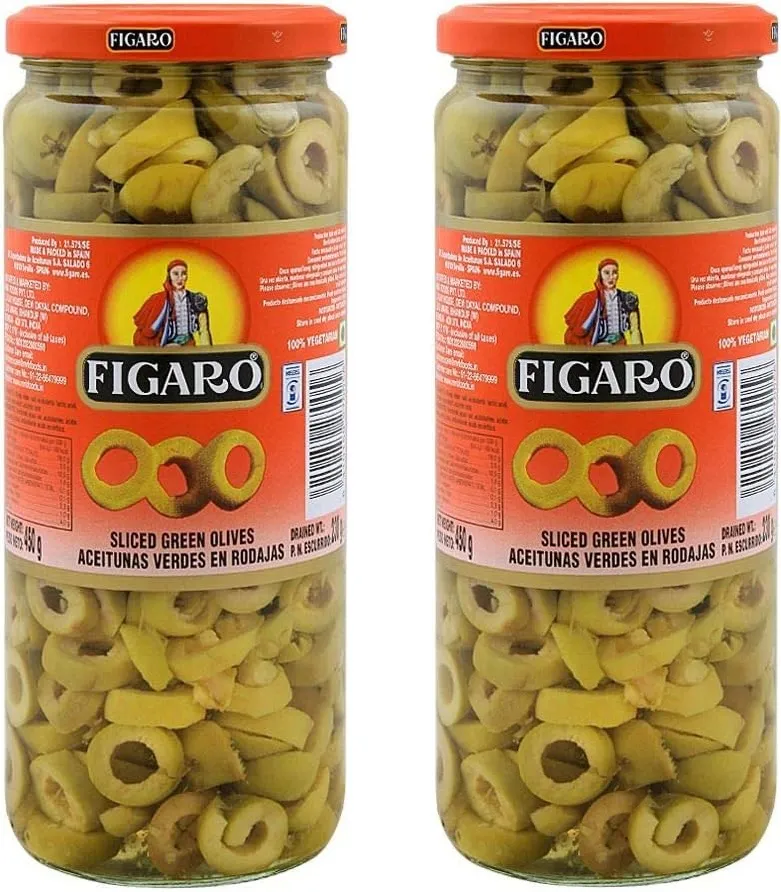 Figaro زيتون أخضر شرائح - 2x230g