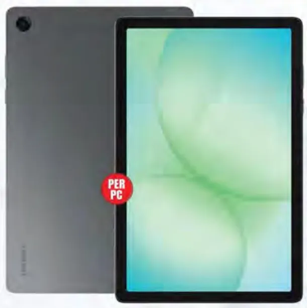 Samsung جهاز لوحي Tab A11، 4G، ذاكرة 4 GB RAM، تخزين 128 GB، Android 16، كاميرا خلفية 8 MP، أمامية 5 MP، بطارية 5100 mAh
