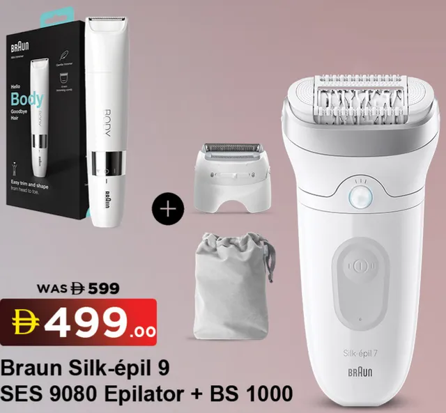 Braun Silk-épil 9 Epilator Ses 9080 + Bs 1000