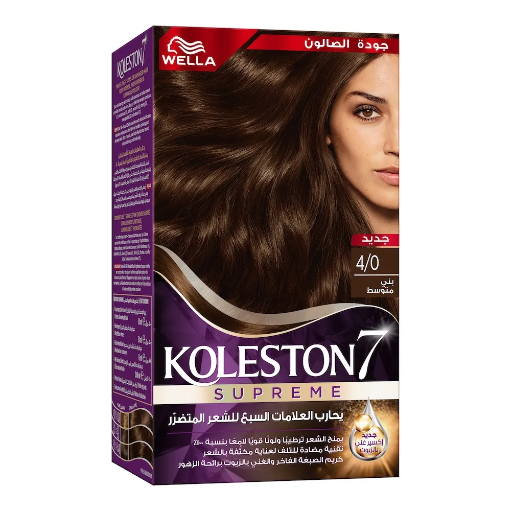 Wella صبغة الشعر ويلا كولستون سوبريم 4/0 بني متوسط