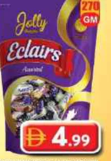 Jolly Eclairs with Milk Cream