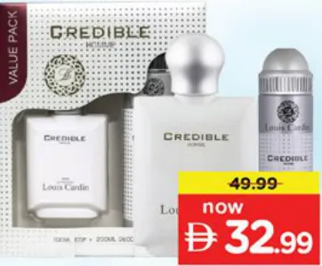 Louis Cardin عطر Credible White EDT + بخاخ جسم
