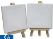Mini Wooden Easel With Canvas