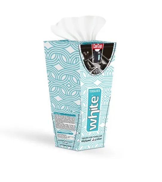 White Car Tissue 2 Ply - 75 Shts