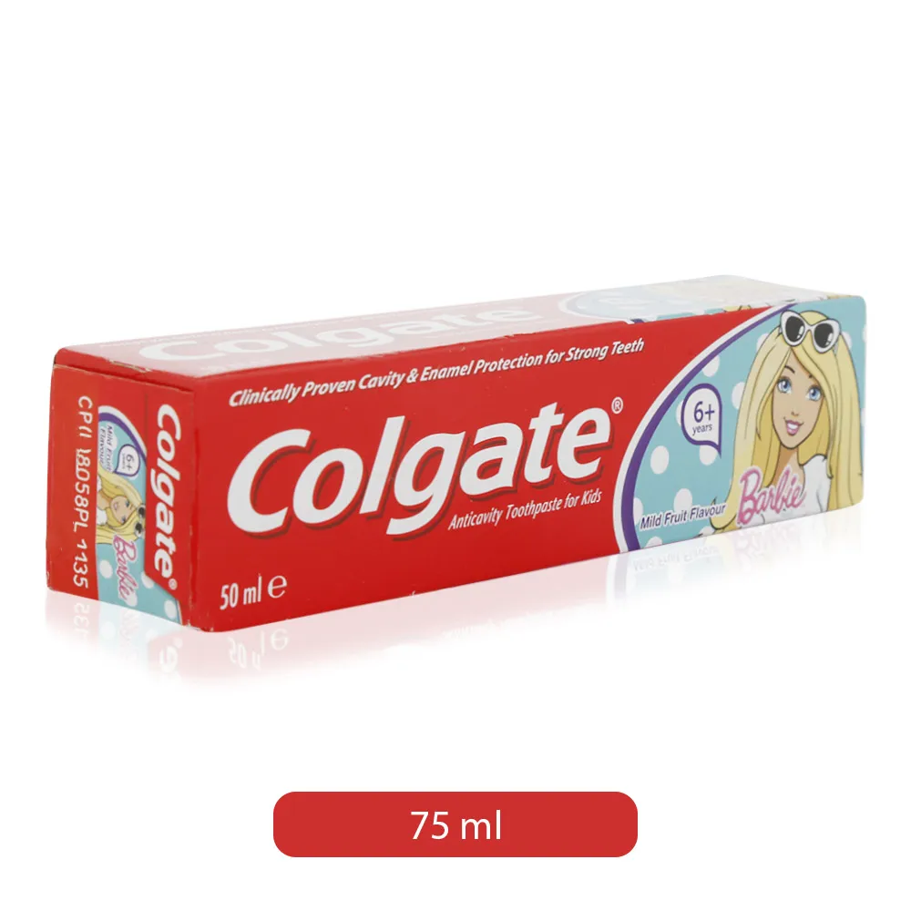 Colgate معجون أسنان أطفال barbie لمن عمره 6+ سنوات smiles