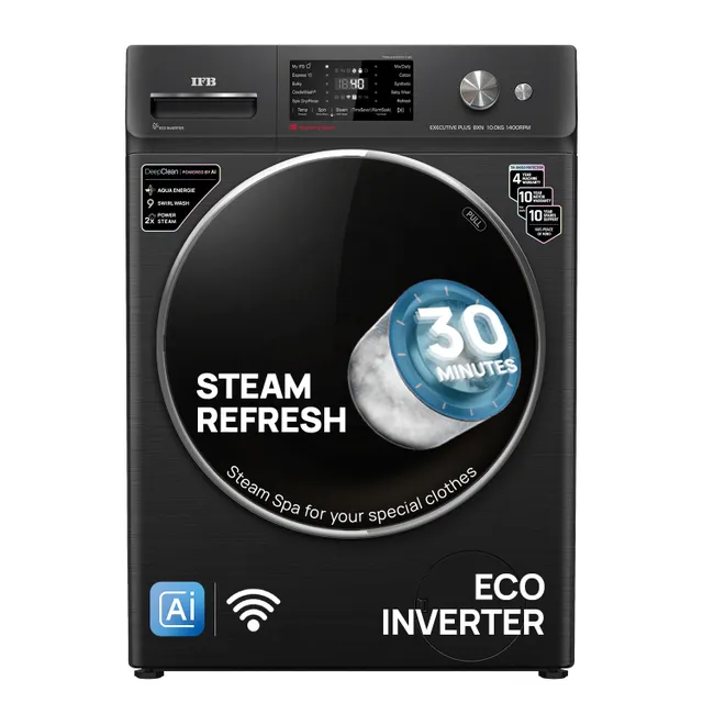 Ifb Front Load Washing Machine, 1400 RPM, AI Powered, Steam Wash, Inverter Motor – Executive Plus BXN 1014KH