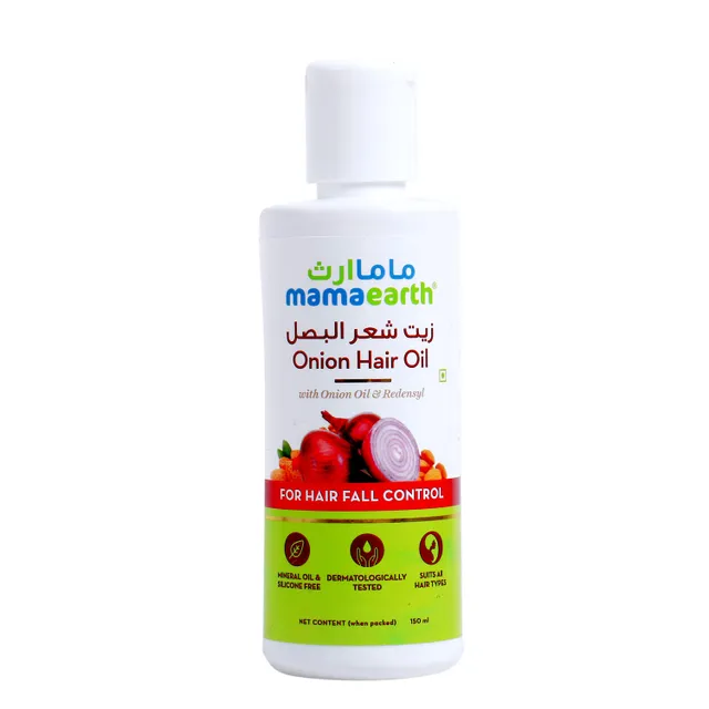 Mamaearth Onion Hair Oil for Hair Regrowth and Hair Fall Control with Redensyl