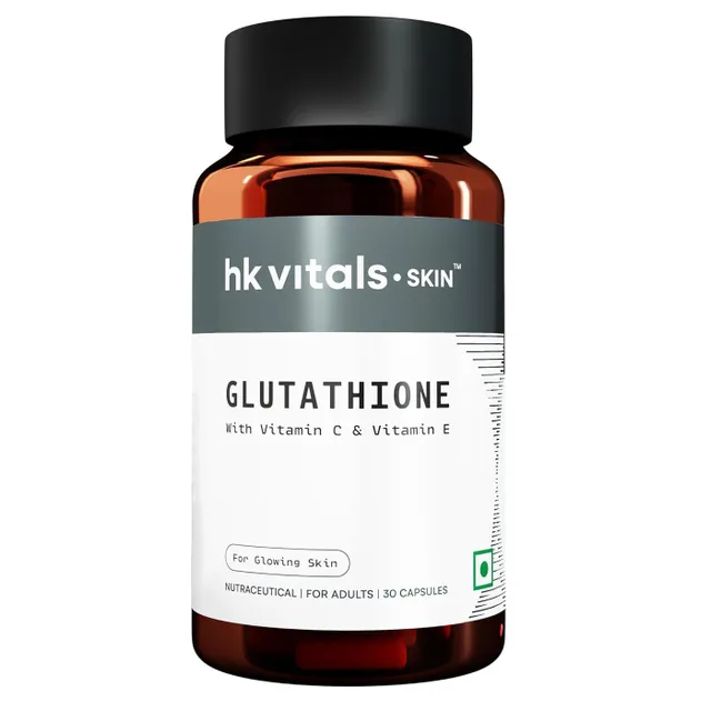 Hk Vitals Glutathione, 30 Veg Capsules, with Vitamin C and E