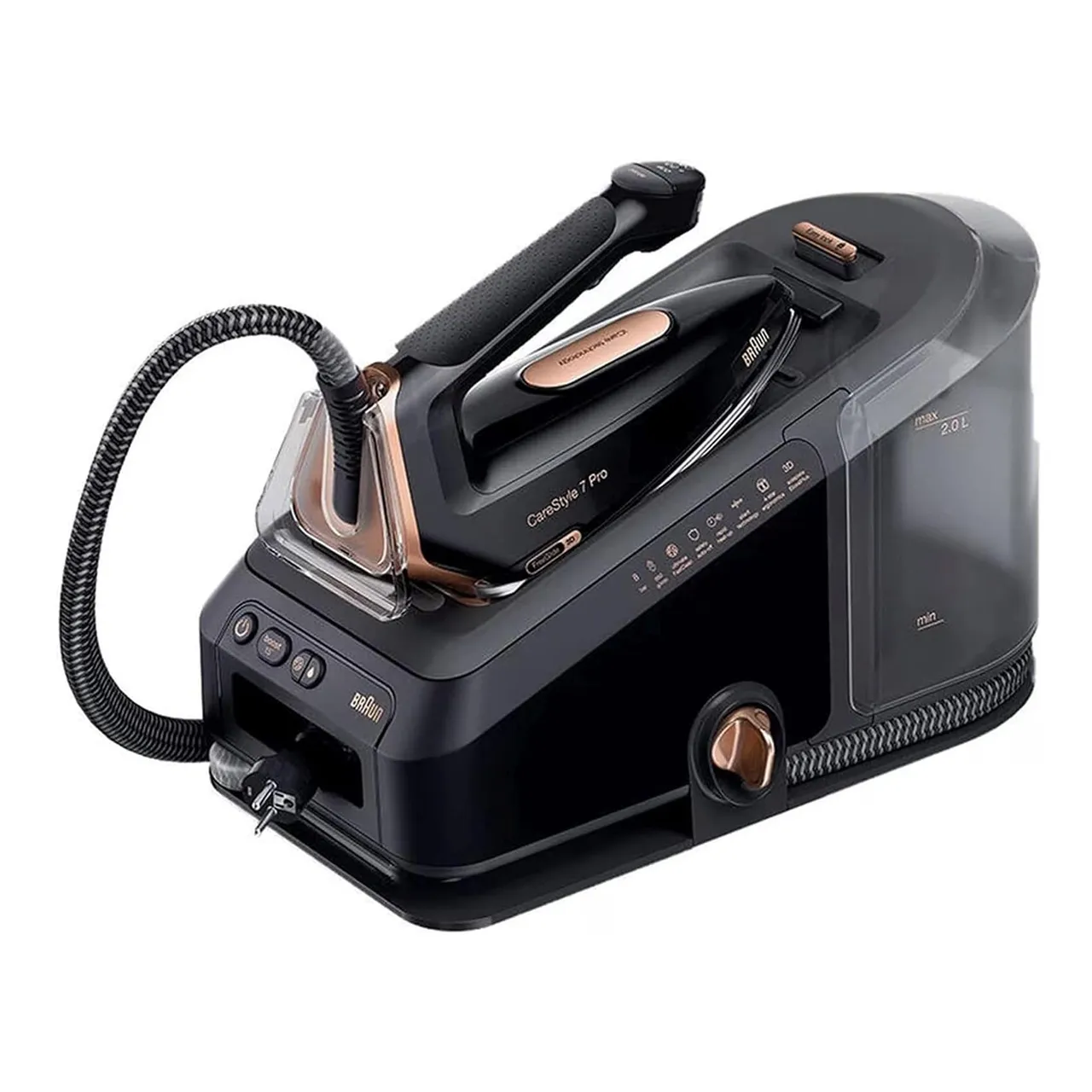 Braun مولد بخار CareStyle 7 Pro مكواة بخار IS 7286 أسود وذهبي وردي 2700W