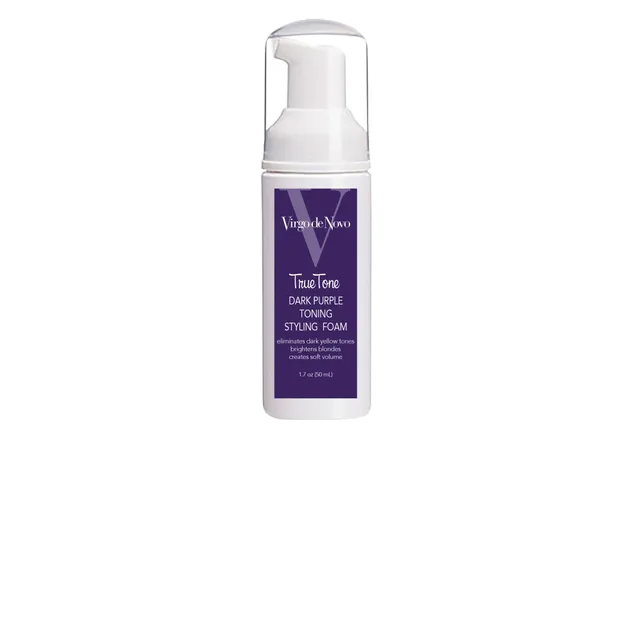 Virgo De Novo Professional Haircare Virgo de Novo Dark Purple ToningStyling Foam - Brightens Blondes - Brondes - Removes Dark YellowBrassy Tones on Balayaged, Bleached, or Highlighted Hair - Adds Natu