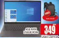 Used Laptop 4 GB Ram / 256 GB Rom