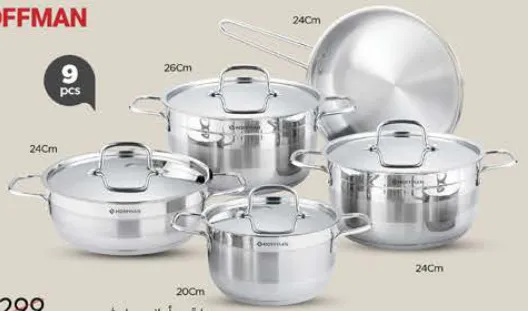 Hoffman Stainless Steel Cookware Set Assorted