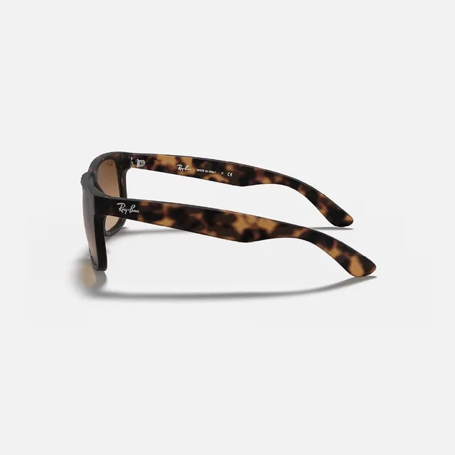 Rayban 13-55 mm Unisex Wayfarer Sunglasses, Havana Rubber, RB4165-710/13-55