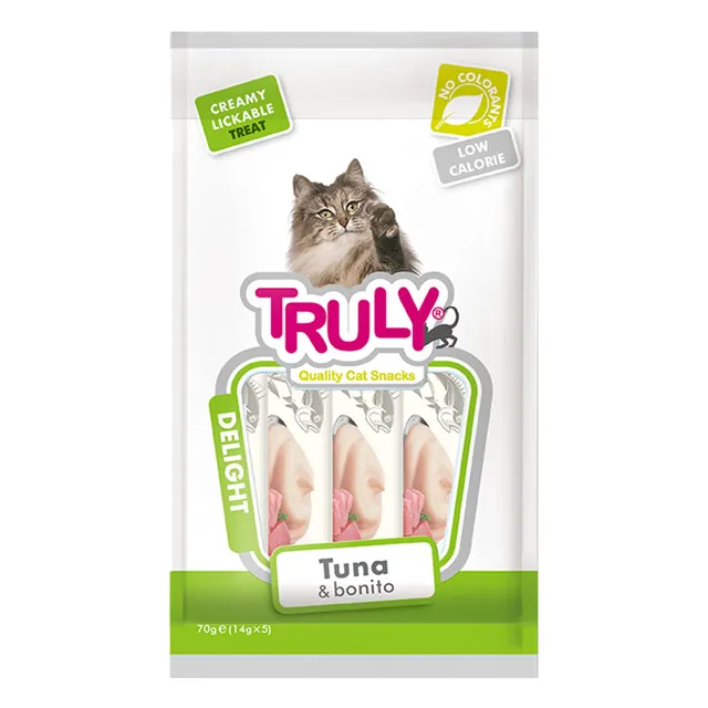 Truly Tuna & Bonito Creamy Lickable Treats for Cat
