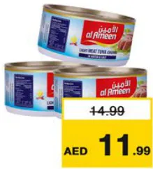 Al Ameen تونة قطع لحم خفيف بزيت دوار الشمس مشكل مشكل