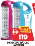 Impex 2Pc Remote Control Led Lantern