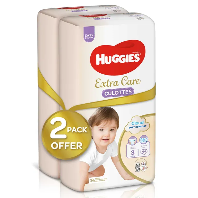 Huggies Diaper Pants Extra Care Size 3 ( 6- ) - 2 x 44 Pcs