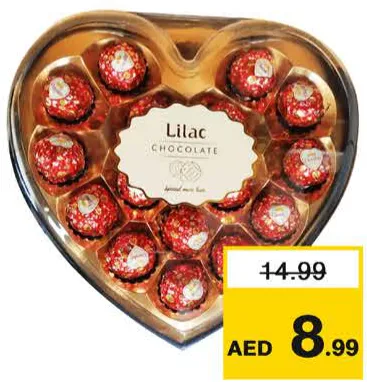 Lilac Chocolate Heart Shape