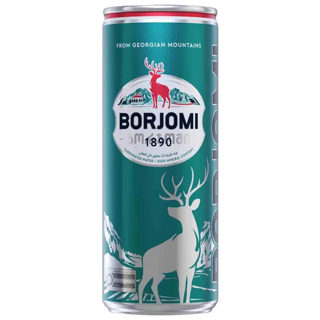 Borjomi Sparkling Natural Mineral Water, Can