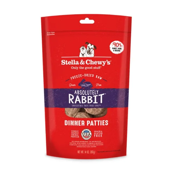 stella & chewy's Stella & Chewys طعام للكلاب مجفف بالتجميد، أقراص Absolutely Rabbit - 5.5oz