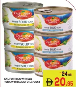 California Garden White Solid Tuna Wtr&Slt/Sf Oil