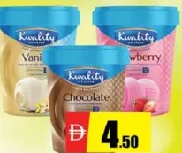Kwality Ice Cream Vanilla/Chocolate/Strawberry
