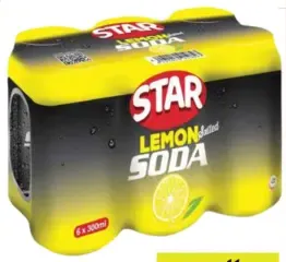 Star صودا مملحة بالليمون - 6 x