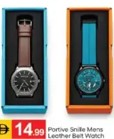 Portive Snille Mens Leather Belt Watch