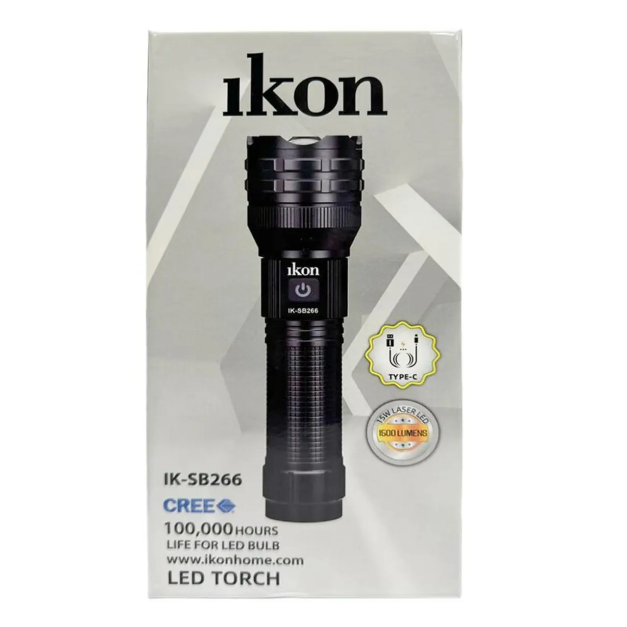 Ikon كشاف LED قابل للشحن 15W، 1500 lumens، IK-SB266