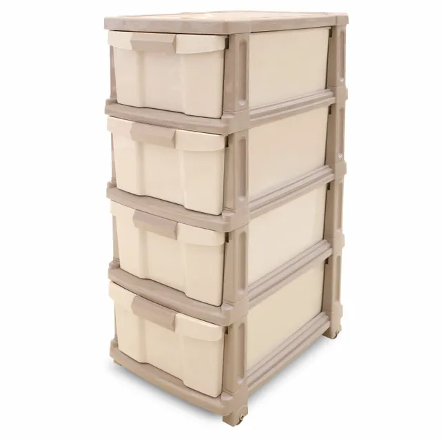 JCJ Plastic Drawer 4Tiers Assorted Color