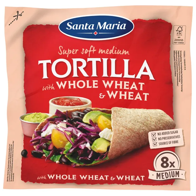 Santa Maria Whole Wheat Super Soft Medium Tortillas