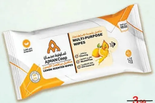 AJMAN Coop مناديل مبللة برائحة الليمون