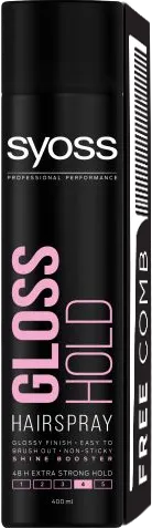 Syoss Shine And Hold Hairspray With Comb