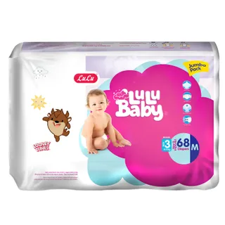 LuLu PL LuLu Baby Diaper Size 3 4- Medium 68 pcs