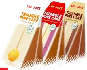 LexJazz كيك مثلث بنكهة الجبن/الشوكولاتة/الفراولة