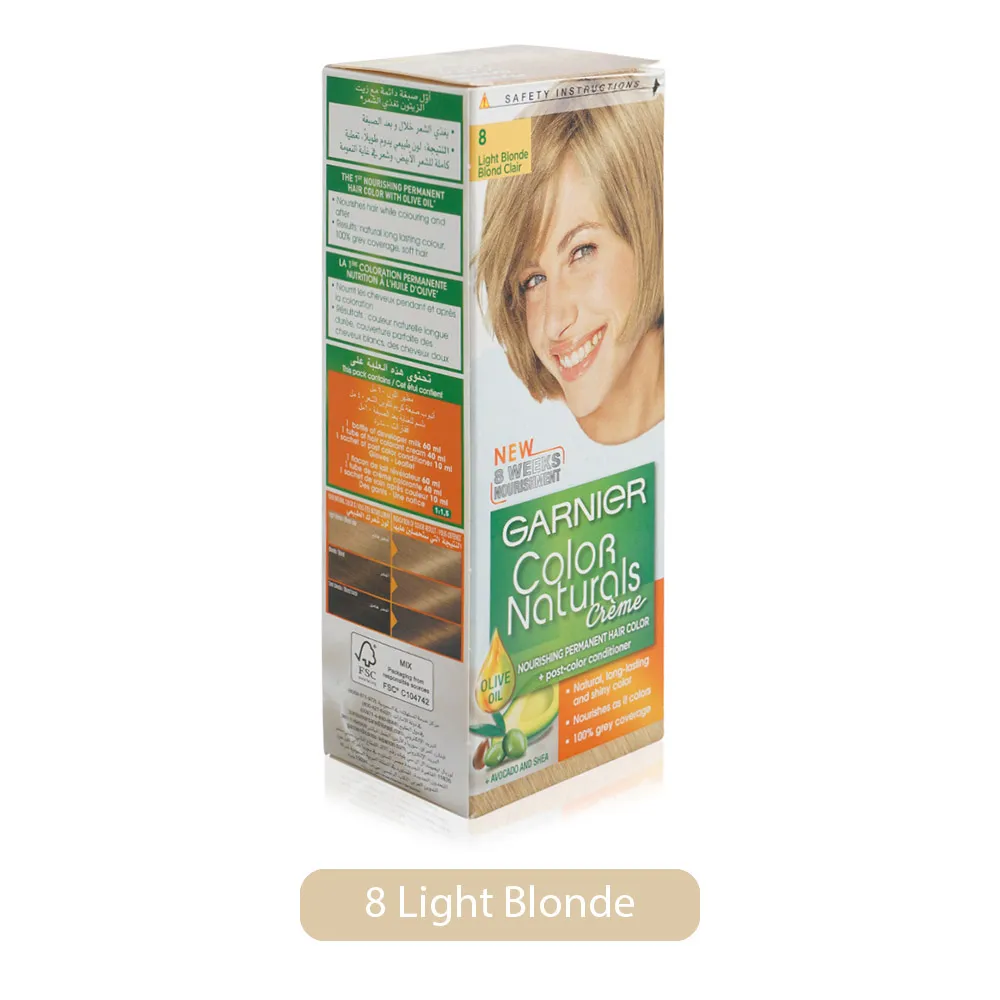 Garnier كريم تلوين Color Naturals - 8 أشقر فاتح