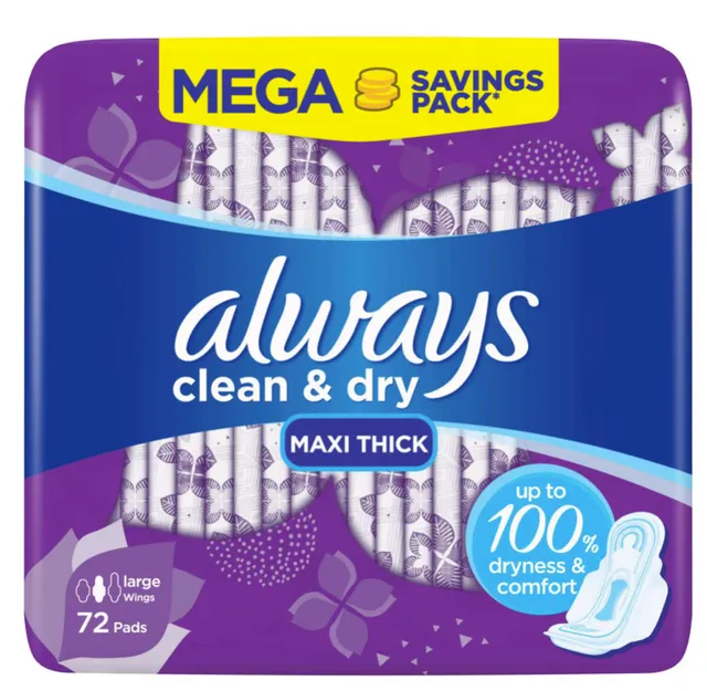 Always Mesh Maxi Thick Sanitary Pads - 72 Pcs