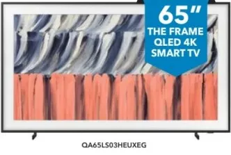Samsung تلفزيون The Frame ذكي QLED 4K موديل Qa65Ls03Heuxeg
