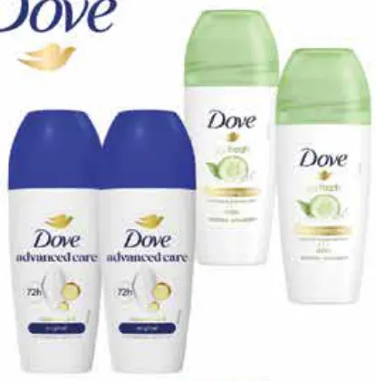 Dove مزيل عرق انشانتر رول أون متنوعة