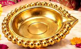 Tealight Holder Diya Gold
