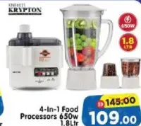 Krypton 4-in-1 Food Processors 650w