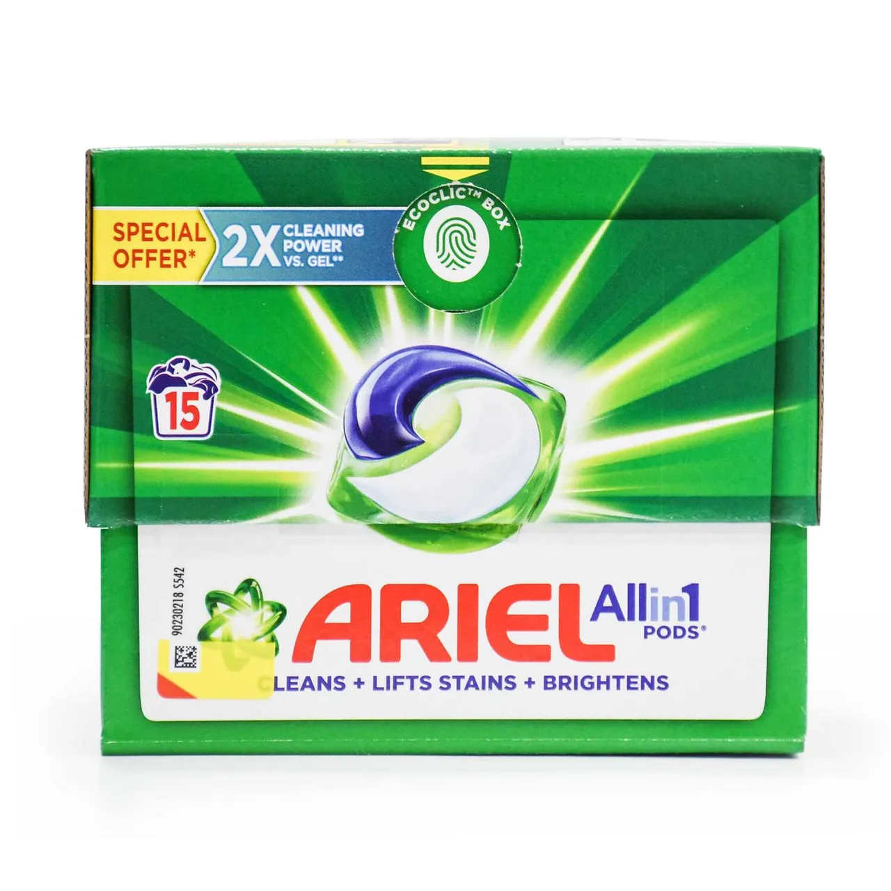 Ariel كبسولات منظف سائل All in 1 Pods بالرائحة الأصلية عبوة قيمة 15 pcs