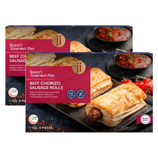 Jimmy's Beef Sausage Rolls Chorizo